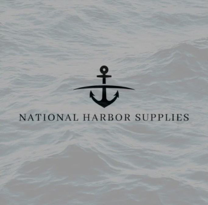 National Harbor Supplies brand photo over ocean water